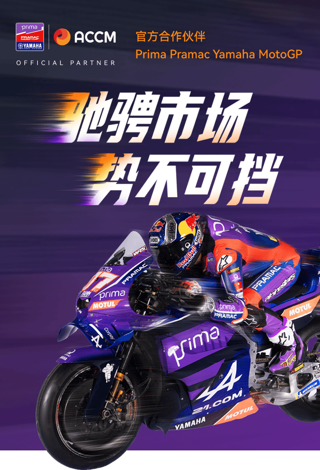 ACCM 携手 Prima Pramac Yamaha 进军 MotoGP