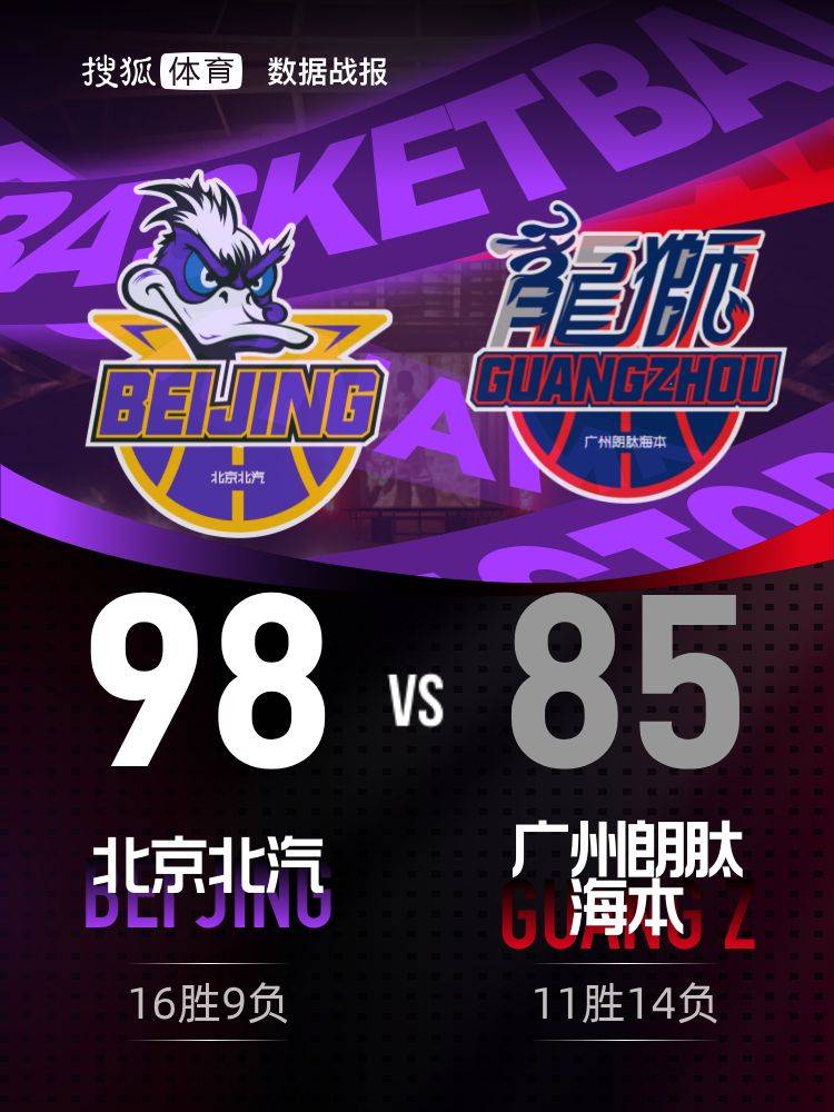 麦基19+7陈盈骏两双 北京客场击败广州3连胜