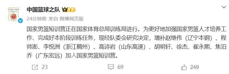 kaiyun-重磅宣布！你好，崔永熙！中国男篮等了整整2年